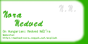 nora medved business card